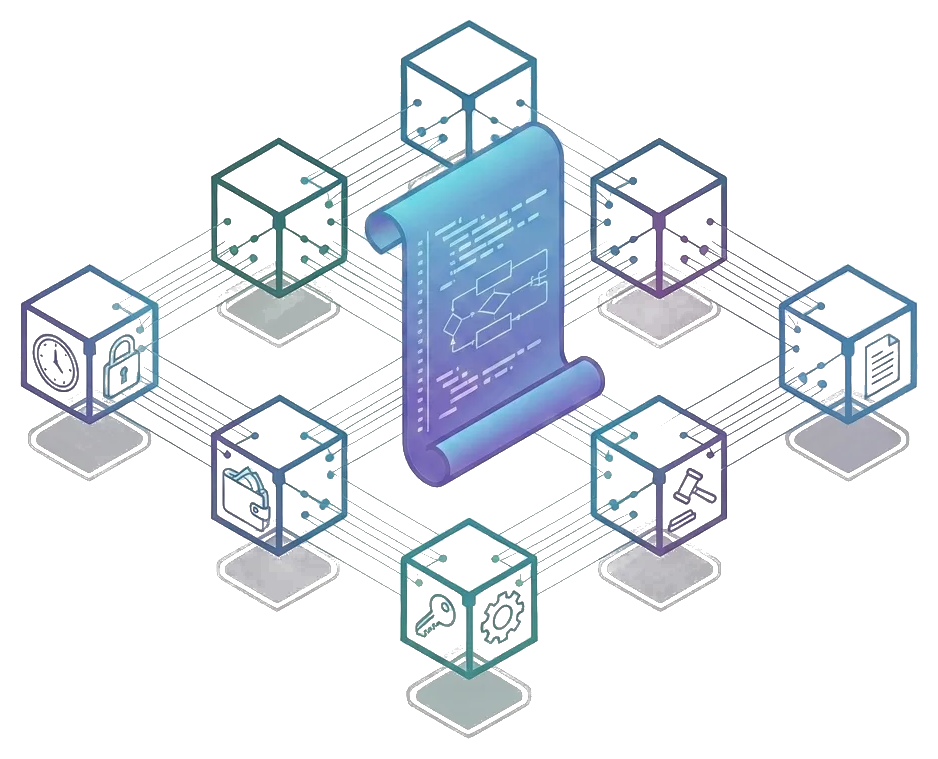 Smart contract development and security illustration